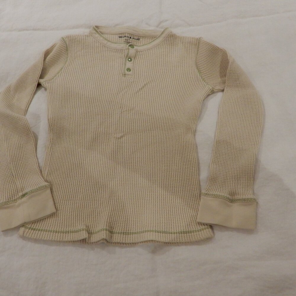 Misha and Puff New Girl's Pima Cotton Thermal Henley